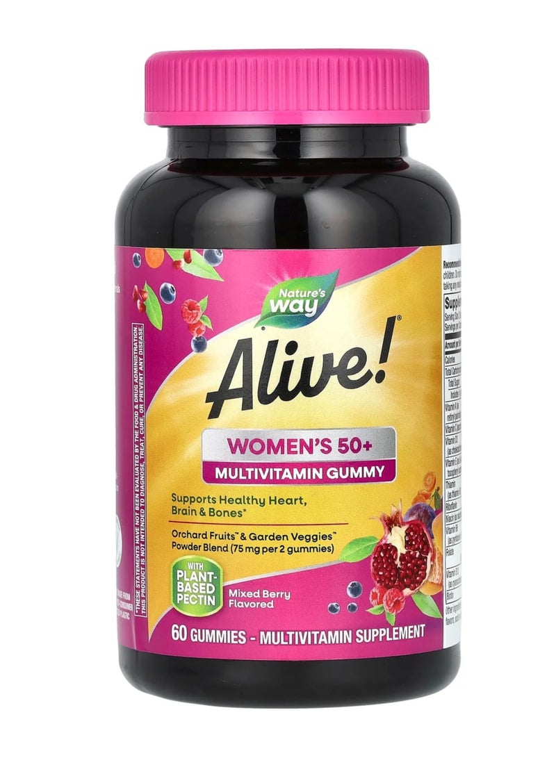 ألايف الايف فيتامينات للسيدات 50+ جامي 60 قطعة - Image 1