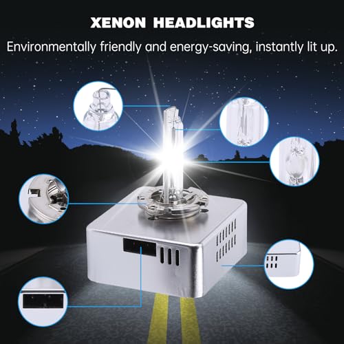 Hiolpen 1 Pack Xenon Headlight Bulb D5S HID Bulb Compatible with for Chevy Silverado for Audi A3 A4 A6 Q3 Q5 Q7 S3 S4 S5 S6 SQ5 for GMC for Hyundai for Kia for Jeep 9285410171 - Image 4