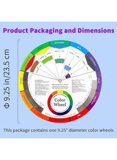 Generic Color Wheel Color Mixing Guide Febwind Creative Color Wheel Color Matching Paint Mixing Learning Guide for Nail Polish Makeup School Office Art Class Teaching Tool 1Pcs 9.25inch  - Image 3