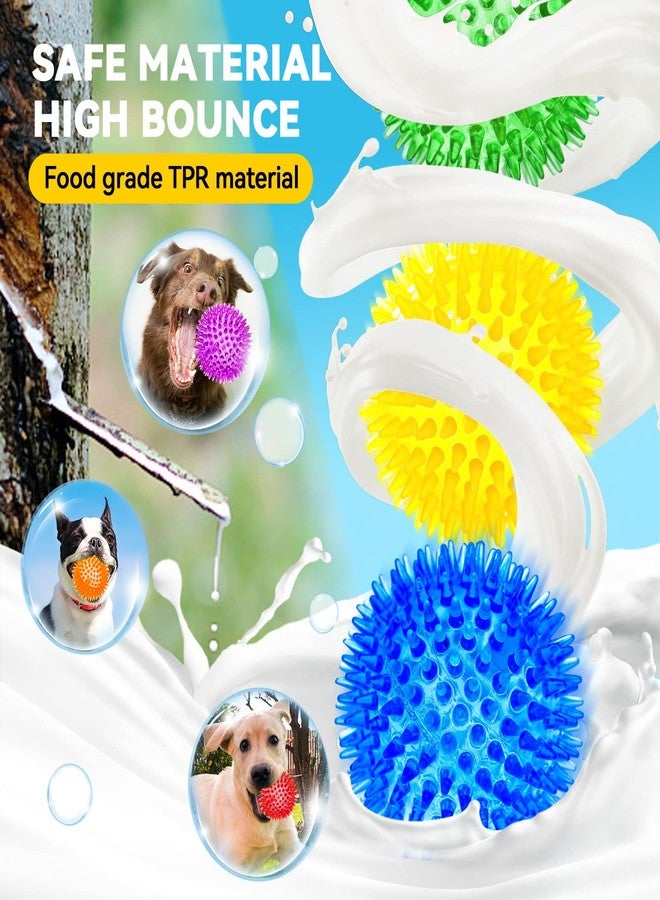 SHARLOVY 3.5” Large Dog Toys Ball, 6 Pack Squeaky Dog Toys, Durable Dog Toys for Aggressive Chewers, Spiky Dog Ball for Clean Teeth and Training, Fetch Toys for Large Dogs, Puppy Chew Toys for Teething - Image 4