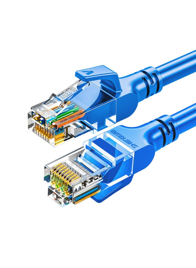 Shengwei Cat6 Gigabit High-speed Broadband Cable, 6-category Network Cable For Engineering Monitoring, Computer Router, Home Use, Pre-made Patch Cord, 8-core Twisted Pair, Blue, 0.5 Meter, Lc-12005c - Image 2