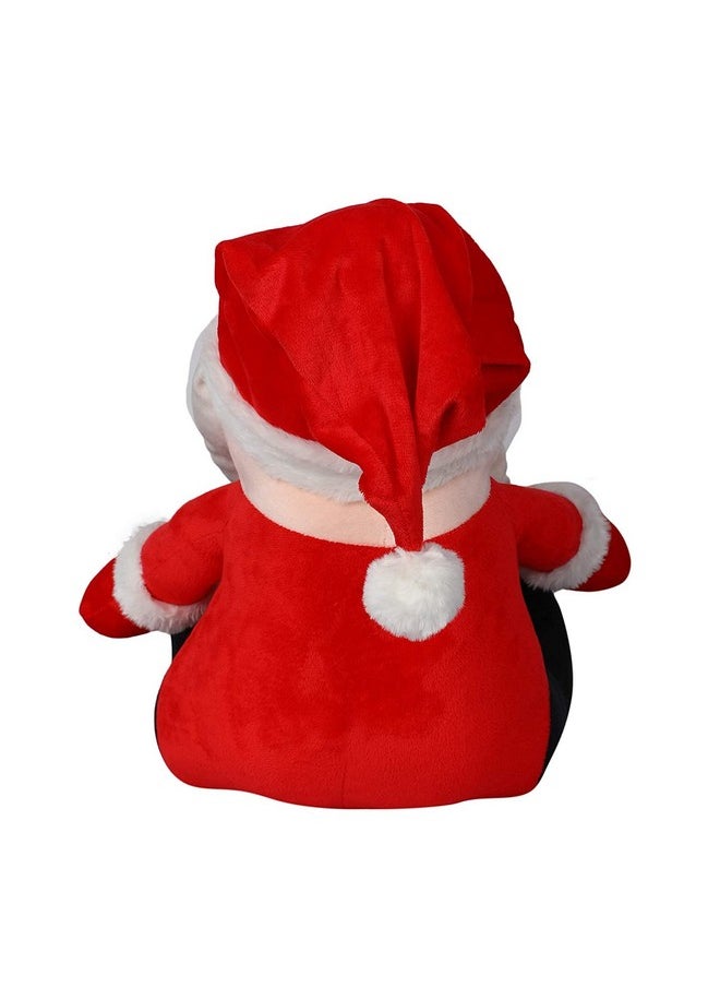 CLICK4DEAL - CLICK4DEAL Santa Claus Christmas Stuffed Soft Plush Toy for Kids Santa Toy (Red Santa Claus, 35cm) - Image 1