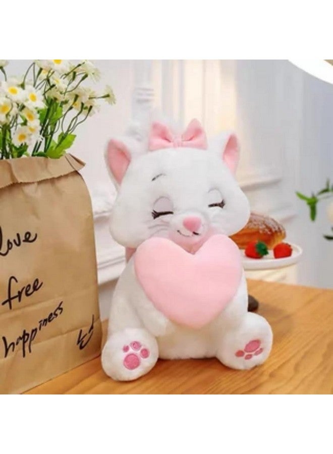 سكوبا لعبة قطط سكوبا الناعمة على شكل قلب 35 سم لأحبائك (قطة بيضاء) - Image 1