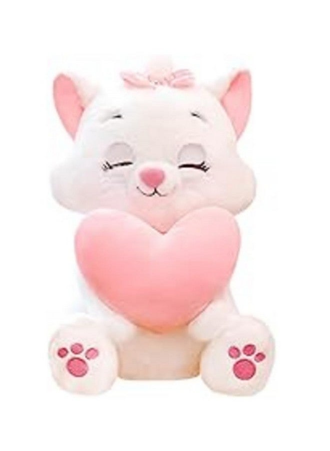 سكوبا لعبة قطط سكوبا الناعمة على شكل قلب 35 سم لأحبائك (قطة بيضاء) - Image 2