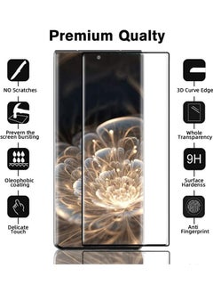 Rock Pow 2 Pack Galaxy S23 Ultra Screen Protector, HD Tempered Glass Screen Protector and Privacy Tempered Glass Protector [9H Hardness] [3D Curved] [Anti-Privacy] For Samsung Galaxy S23 Ultra 5G(6.8 Inch)  - Image 2