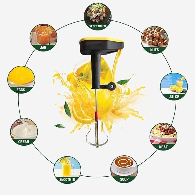 Stylish Hand Blender MultiPurpose Mixer Machine for Kitchen Steel Spiral Whisk Whisker Maker for Milk Coffee Egg Beater Juicer lassi  - Image 3