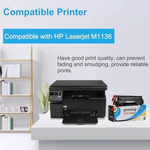 proffisy 88A CC388A Toner Cartridge Compatible with HP LaserJet M1136 MFP Printer Cartridge-1PCS - Image 2