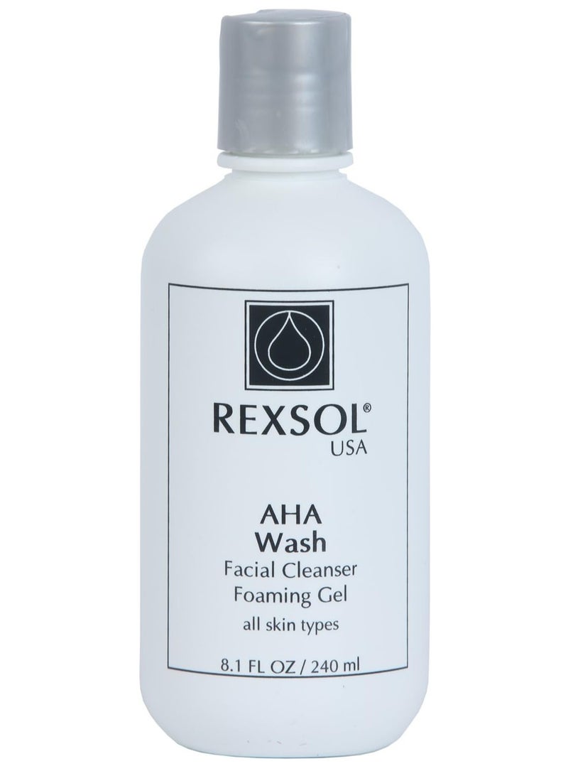 Rexsol AHA Wash Facial Cleanser Foaming Gel 240ml - Image 1