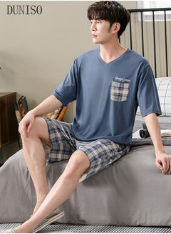 Men's Pajamas Set Comfortable Classic Short Sleeve Sleepwear 2-Piece Pajama Set Men's Modal Short-Sleeved T-Shirt Short Pants For Loose Casual Home Wear - pzsku/Z041AFBB4CB6782F8E4ECZ/45/_/1731394198/9a2110a9-1540-4344-bc5e-30bf61bee9cf