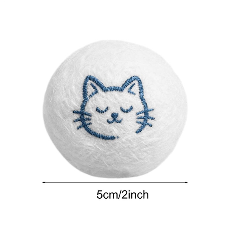 Durable Wool Cat Balls Interactive Toy for Pets Indoor Outdoor Play 5cm - Image 3