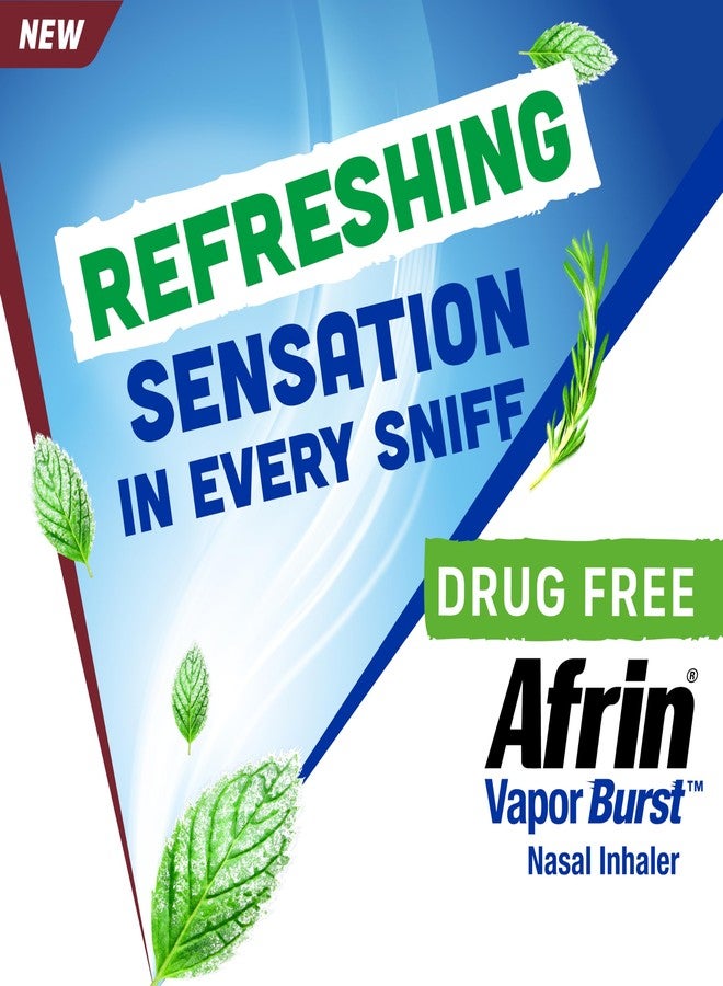 Afrin New Vapor Burst, On-The-Go Daily Inhaler, 100% Drug Free, Infused with Natural Eucalyptol, Rosemary Oil, and Menthol 0.8 mL - Image 5