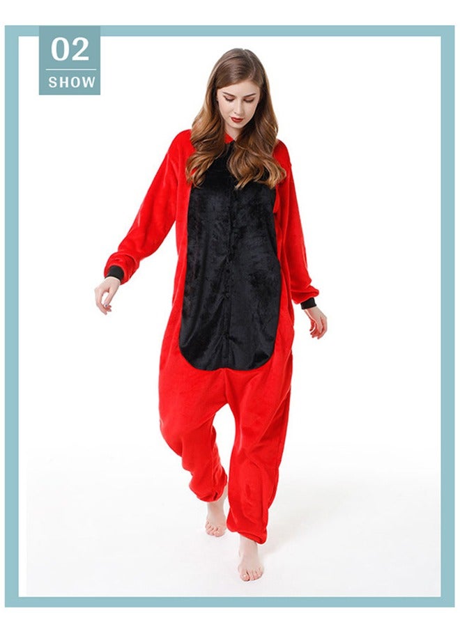 Dinosaur Costume for Kids, flannel cartoon hooded jumpsuit pajamas, suitable for family，party，role playing, suitable for children with a height of 116 to 125 cm(size 120)