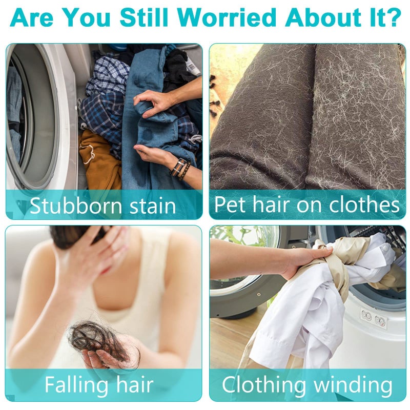 8PCS Pet Hair Remover and Laundry Ball Set, Reusable Dog Hair Remover for Laundry, Lint Catcher Laundry Ball in Washing Machine, Pet Hair Catcher for Clothes, Bedding - Image 2