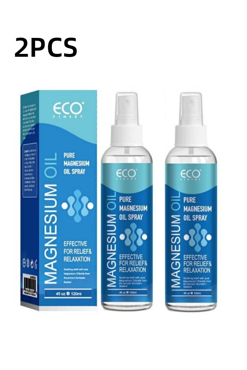 ECO finest 2-Pack Magnesium Oil Body Spray 120ml – Soothing Sports & Sleep Support Mist for Muscles, Joints & Itch Relief | Non-Greasy Formula - Image 1