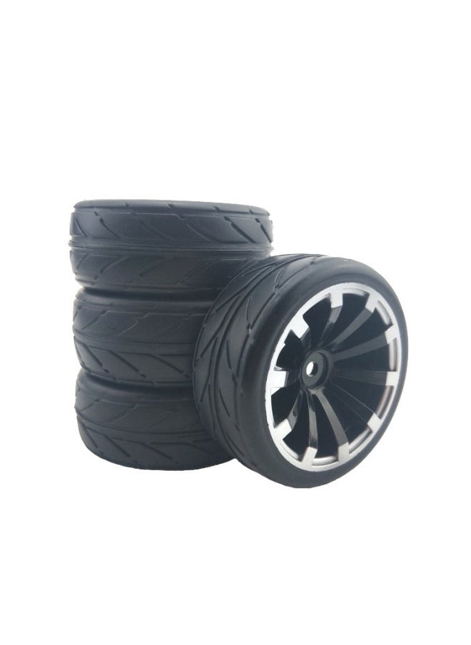 null - 1/10 Flat Running Motor Car/racing Car/oil Car/tram/HSP 94123/94122 Applicable Racing Tire-Color:With A Wheel Hub, Note The Color And Style - Image 1