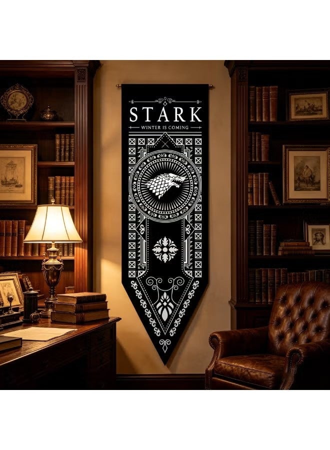 Stark House Flag from the "Game of Thrones" Series - 150 × 45 cm - Woven Flag for Outdoor Walls - Image 3