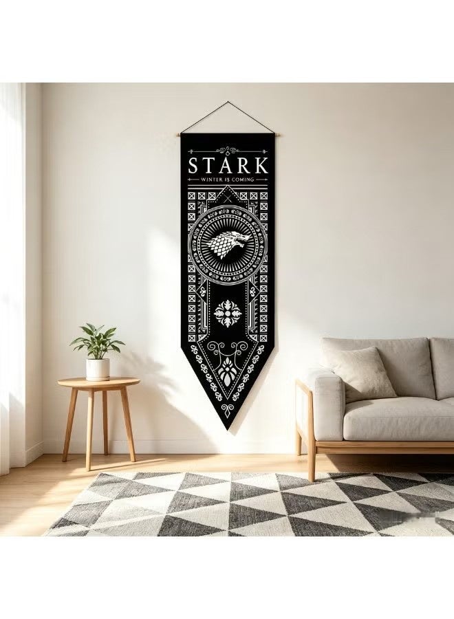 Stark House Flag from the "Game of Thrones" Series - 150 × 45 cm - Woven Flag for Outdoor Walls - Image 2