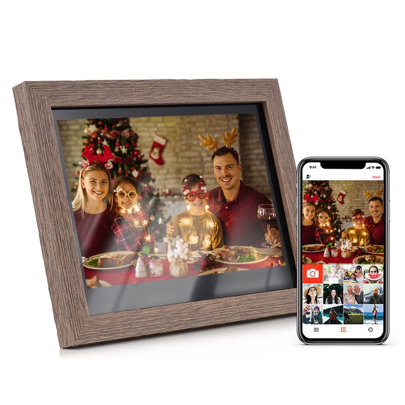 Digital Photo Frame: 10.1 Inch IPS Touch Screen, 16GB Built-in Memory, Wireless WiFi Sharing - Auto Rotation Function Large Digital Photo Frame for Home, Family and Friends - Image 1