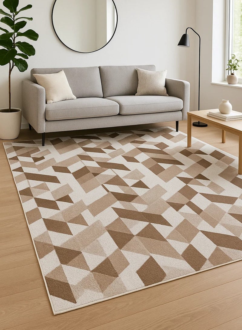 لوفت سانفورد، سجادات غرفة المعيشة على الطراز الحديث، سجادات أرضية ناعمة، سجادات سجاد، وسائد أريكة غير قابلة للانزلاق، سجادات غرفة المعيشة القابلة للغسل، مقاس 200 × 285 سم، بيج/بني-6-NQ2-J - Image 1