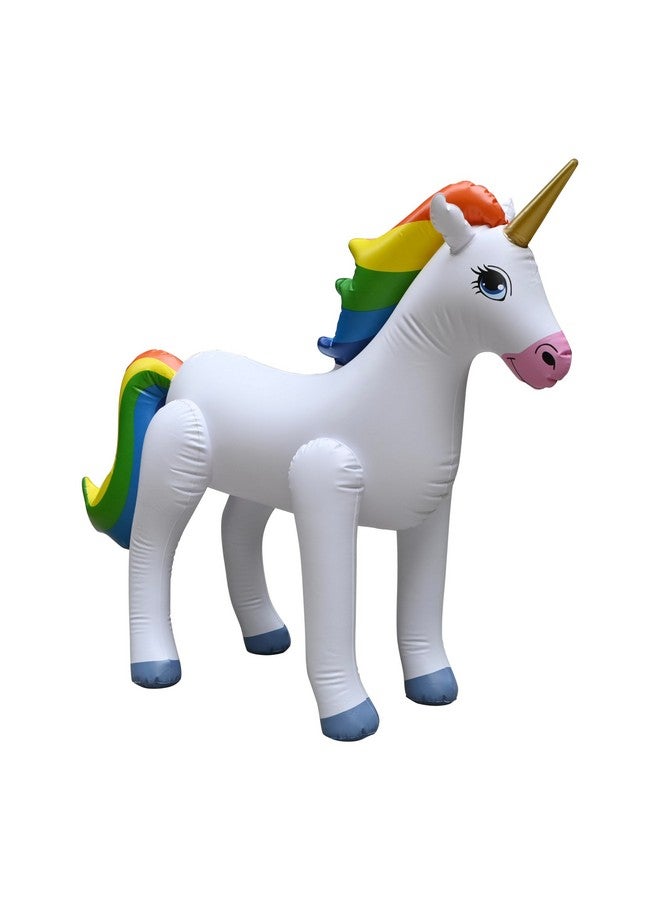 Jet Creations Inflatable Standing Rainbow Unicorn, Party Decorations add Magical Sparkles Colorful Poolside Toy for Endless Fun Party Decor Balloons for Kids Birthday, Halloween - Image 1