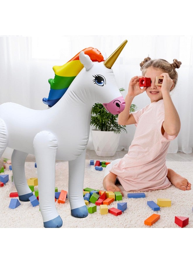 Jet Creations Inflatable Standing Rainbow Unicorn, Party Decorations add Magical Sparkles Colorful Poolside Toy for Endless Fun Party Decor Balloons for Kids Birthday, Halloween - Image 5