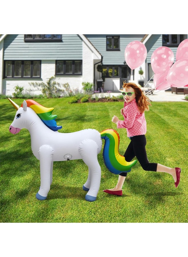 Jet Creations Inflatable Standing Rainbow Unicorn, Party Decorations add Magical Sparkles Colorful Poolside Toy for Endless Fun Party Decor Balloons for Kids Birthday, Halloween - Image 4