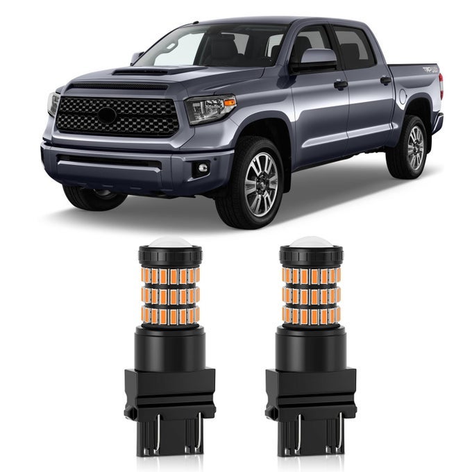 Amber Yellow 3157 3156 3057 3056 Led Bulbs With Projector Blinker Lights Compatible With Toyota Tundra 20072021 Front Turn Signal Lights 20072013 Rear Turn Signal Lights Pack Of 2