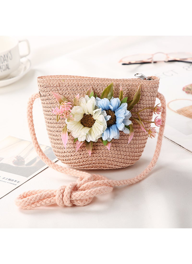 Generic Girls Trendy Crossbody Mini PurseSimulation bouquet bag pink Simulation bouquet bag pink 