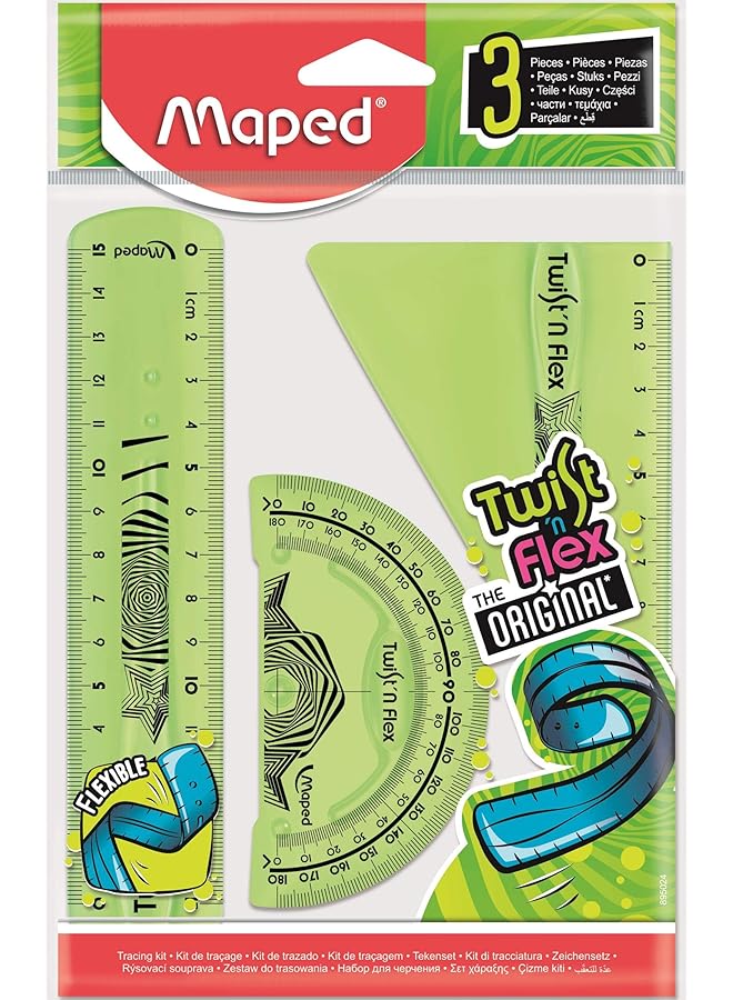 Maped Ruler 15Cm Twist N Flex 3Pcset - Image 1