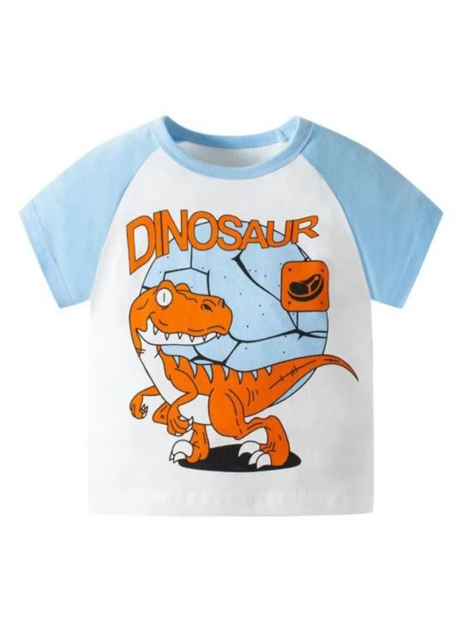 YUNIQEE White Printed Short Sleeve Crew Neck T-Shirt