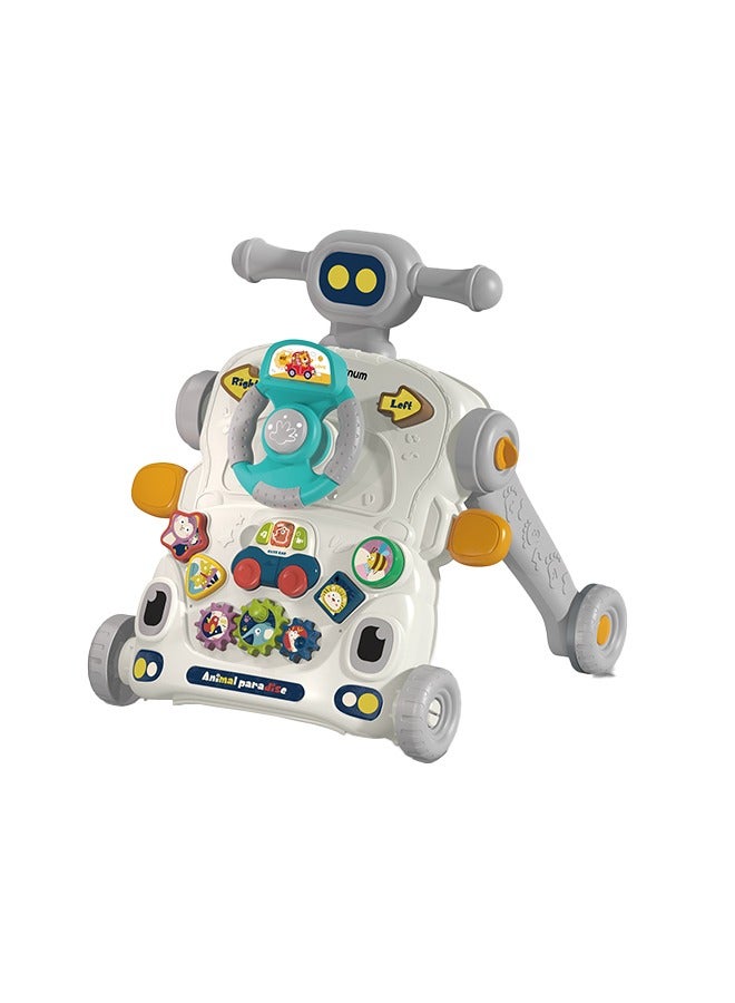 TEKNUM 3 in 1 Baby Walker With Musical Keyboard - Grey - Image 1