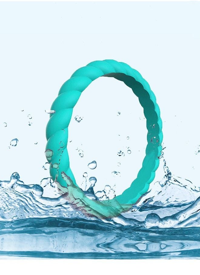 NIBEMINENT - 3 Pieces Silicone Ring Set Multicolor - Image 1