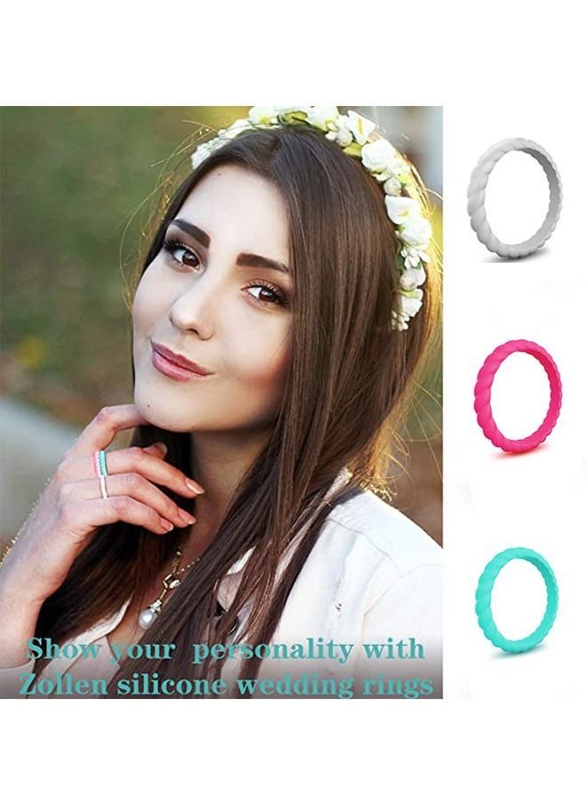 NIBEMINENT - 3 Pieces Silicone Ring Set Multicolor - Image 1