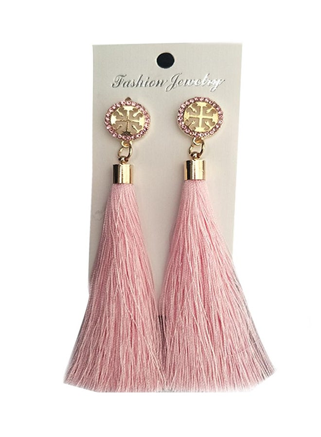 أقراط عصرية طويلة بشراشيب