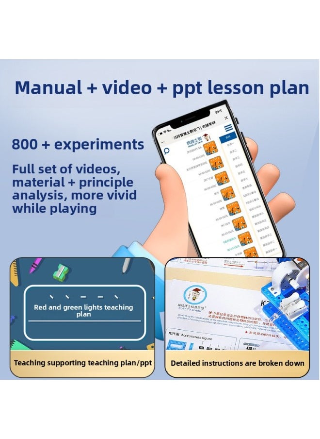 Children's Science Experiment Suit Science And Technology Production Steam Box Diy Teaching Toys Primary School Students Physical Equipment-Specifications:Comprehensive Edition Third Order (16 Experimental Production) Sends Picture Books  - Image 4