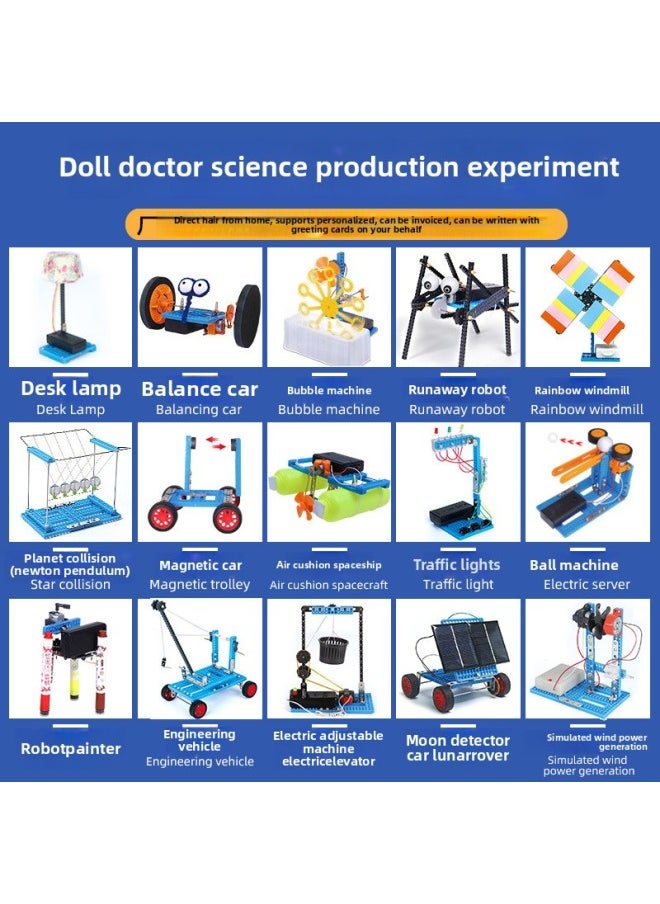 Children's Science Experiment Suit Science And Technology Production Steam Box Diy Teaching Toys Primary School Students Physical Equipment-Specifications:Comprehensive Edition Third Order (16 Experimental Production) Sends Picture Books  - Image 3