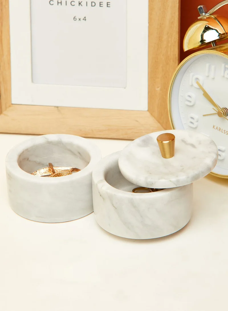 Dwell Studio Small Grey Marble Jewelery Box