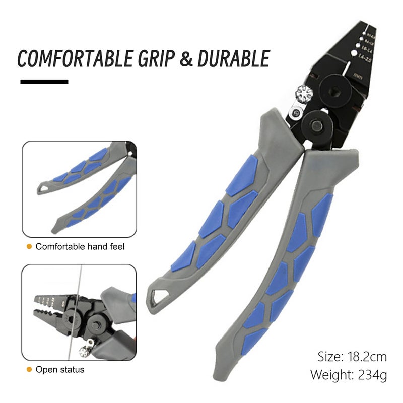 Saltwater Fishing Pliers Black High Carbon Steel 50# Teflon-Coated - Non-Slip Ergonomic Handle With Safety Lock Pipe Crimping Pliers for Saltwater Fishing, Pipe Pressing And Wire Cutting - Image 2