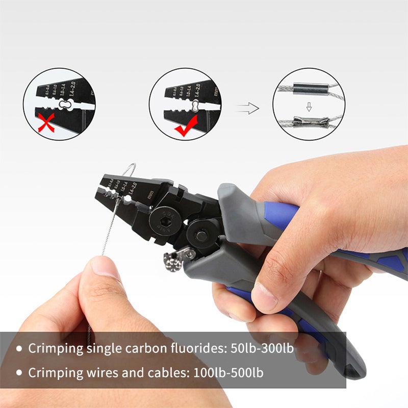 Saltwater Fishing Pliers Black High Carbon Steel 50# Teflon-Coated - Non-Slip Ergonomic Handle With Safety Lock Pipe Crimping Pliers for Saltwater Fishing, Pipe Pressing And Wire Cutting - Image 4