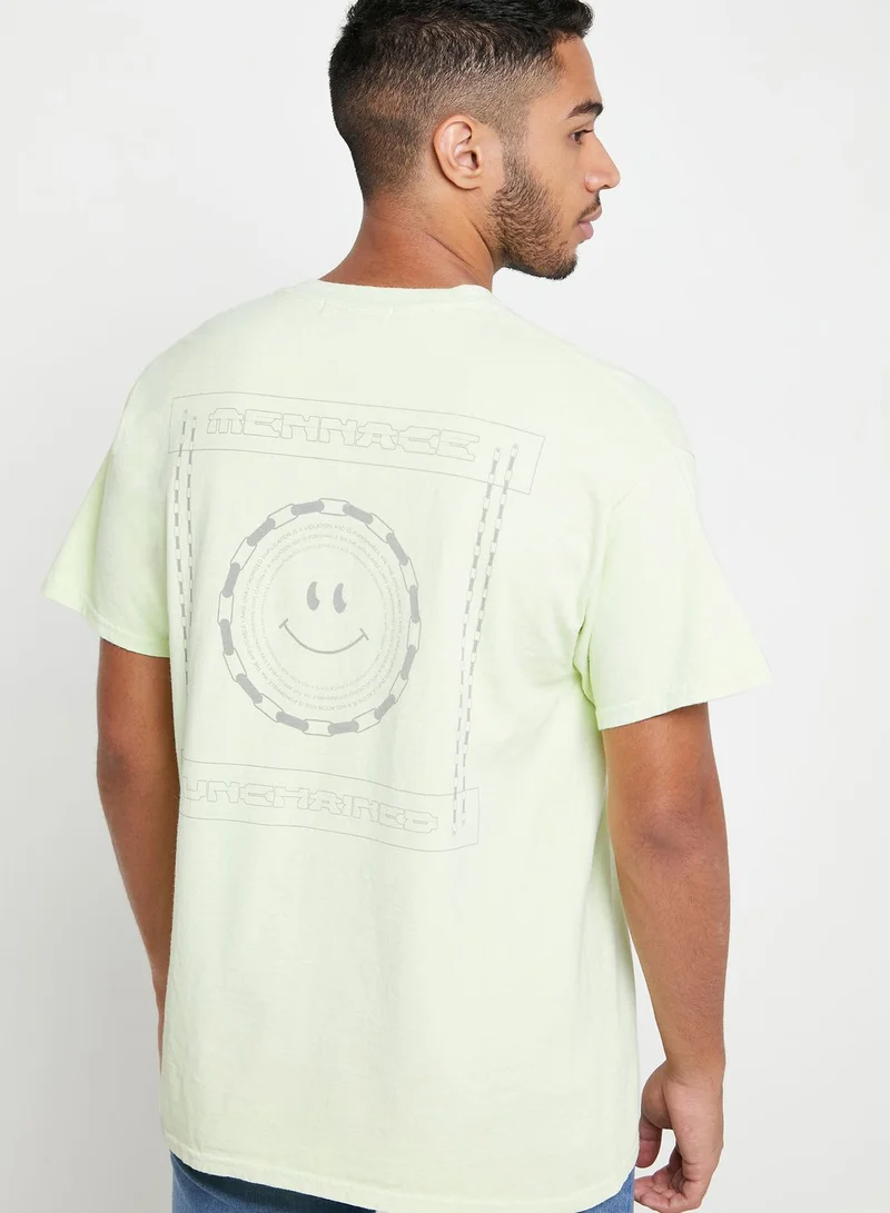Mennace Unchained Graphic Back Crew Neck T-Shirt