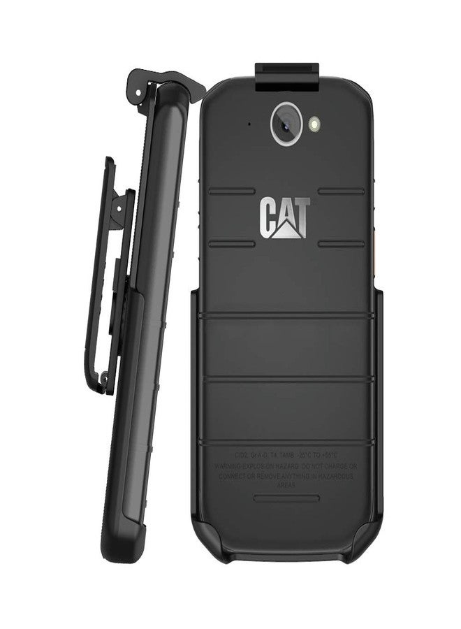 جراب BELRON CAT S48c، جراب مشبك حزام شديد التحمل لـ Caterpillar CAT S48C (Sprint/Verizon) الميزات: تثبيت آمن، مزلاج سريع الفتح وحامل مدمج (متين وموثوق وخفيف الوزن) - Image 1