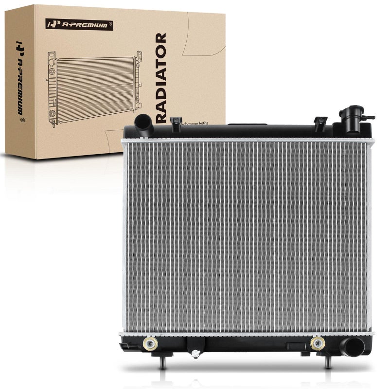 A-Premium Engine Radiator Assembly Compatible with Dodge Dakota 2005-2012 Mitsubishi Raider 2006-2009 Ram Dakota Automatic Transmission Replace# 55056506AD, 55056506AE