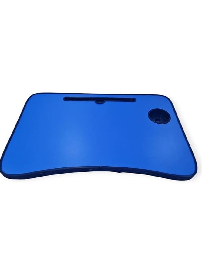 Foldable desk table with anti-slip legs, suitable as a laptop stand or for studying, writing, and reading for children and adults, blue - Image 1