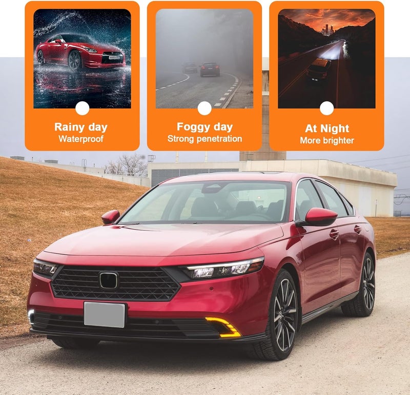 TBHOO LED Daytime Running Lights for 2023-2025 Honda Accord with Amber Turn Signals - Image 5