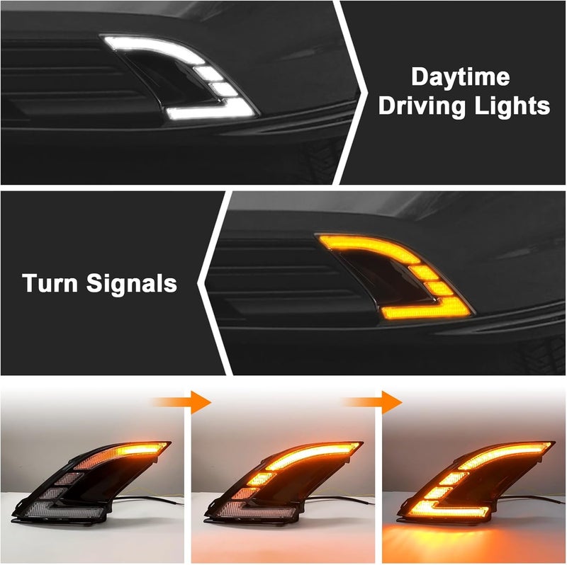 TBHOO LED Daytime Running Lights for 2023-2025 Honda Accord with Amber Turn Signals - Image 3