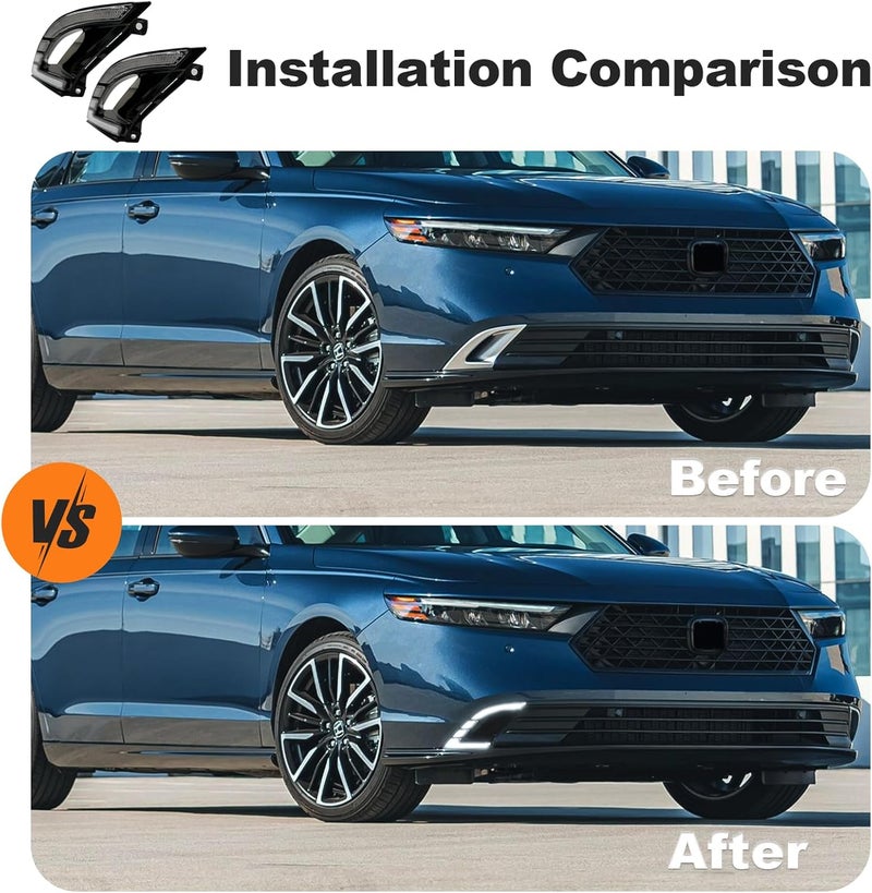 TBHOO LED Daytime Running Lights for 2023-2025 Honda Accord with Amber Turn Signals - Image 2