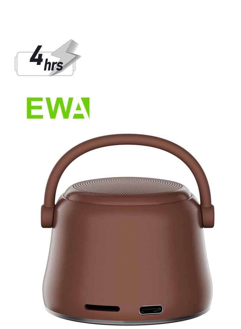 EWA A20 Mini Bluetooth Bass Radiator Metal Speaker (Brown) - Image 1