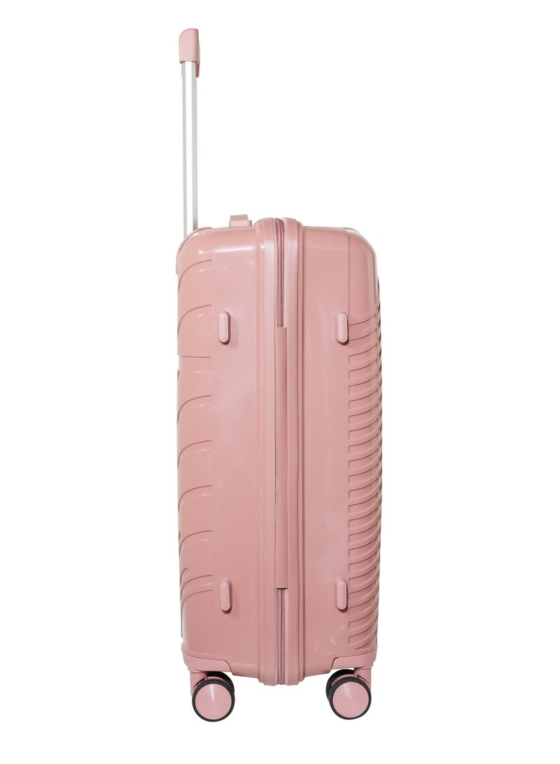 KTMC Polypropylene Luggage 20" Carry-On & 28" Check-in Suitcases, H-8882 Rose Gold - Image 5