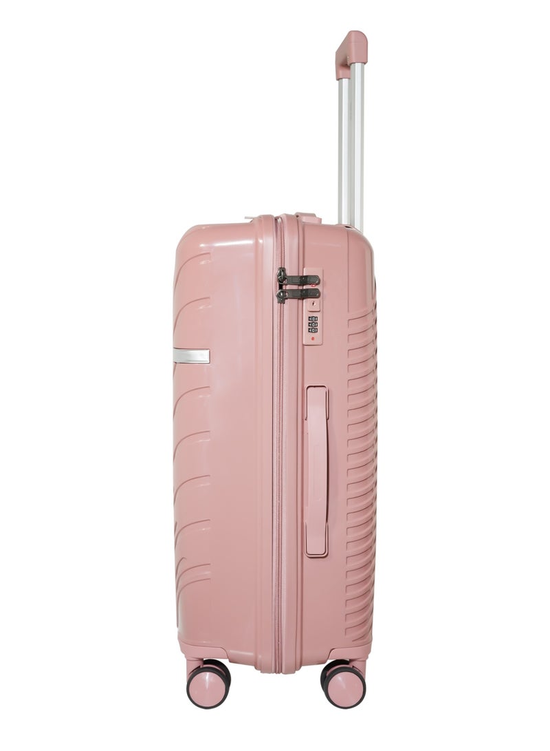 KTMC Polypropylene Luggage 20" Carry-On & 28" Check-in Suitcases, H-8882 Rose Gold - Image 4