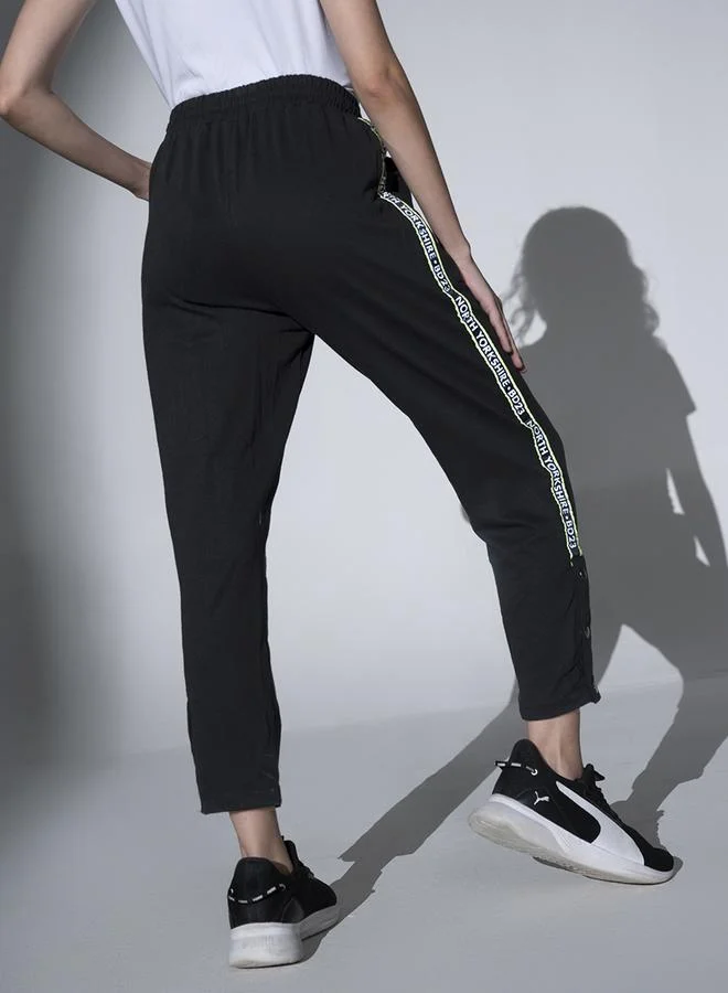 Hubberholme Black Track Pants For Women